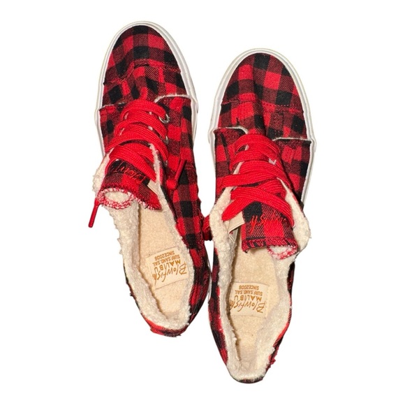 Blowfish Red and Black Plaid Flats - Picture 3 of 6